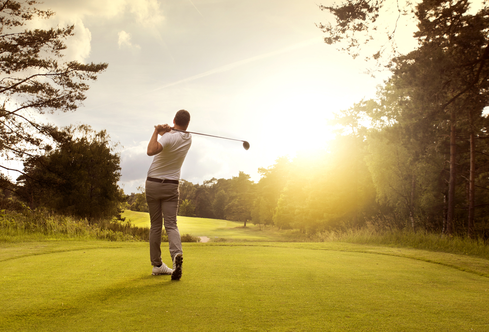 Golf course greens and forest walking trails near Sherwood Pines