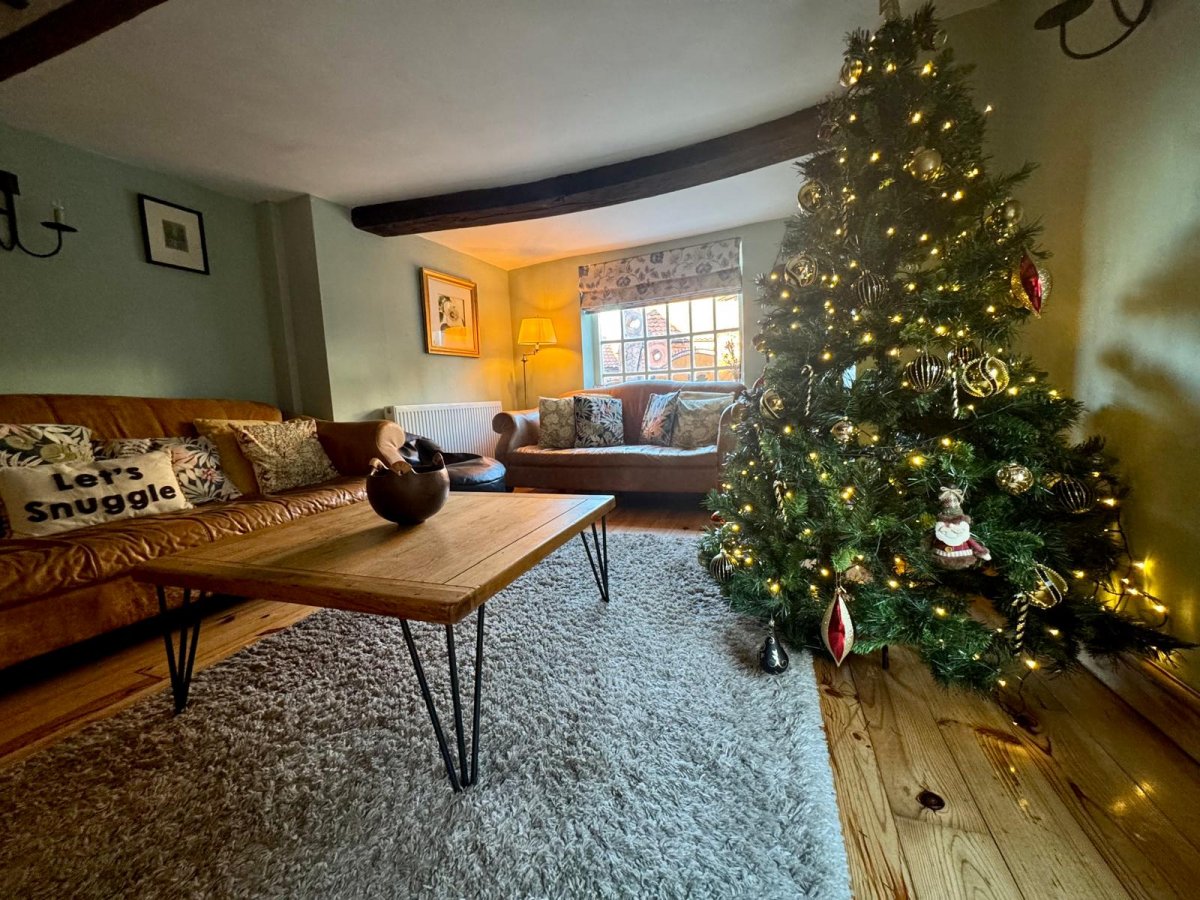Living room at Christmas
