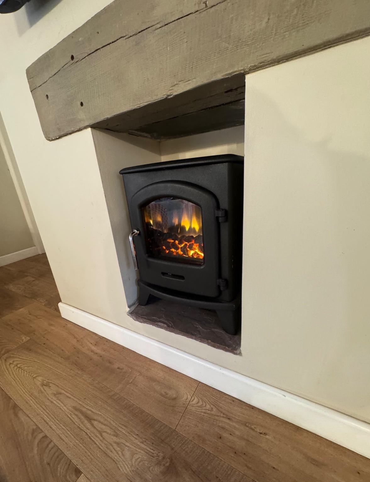 Lounge fireplace
