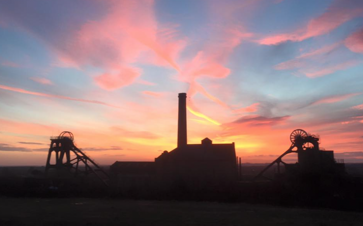 Historic mining buildings and steam engines at Pleasley Pit