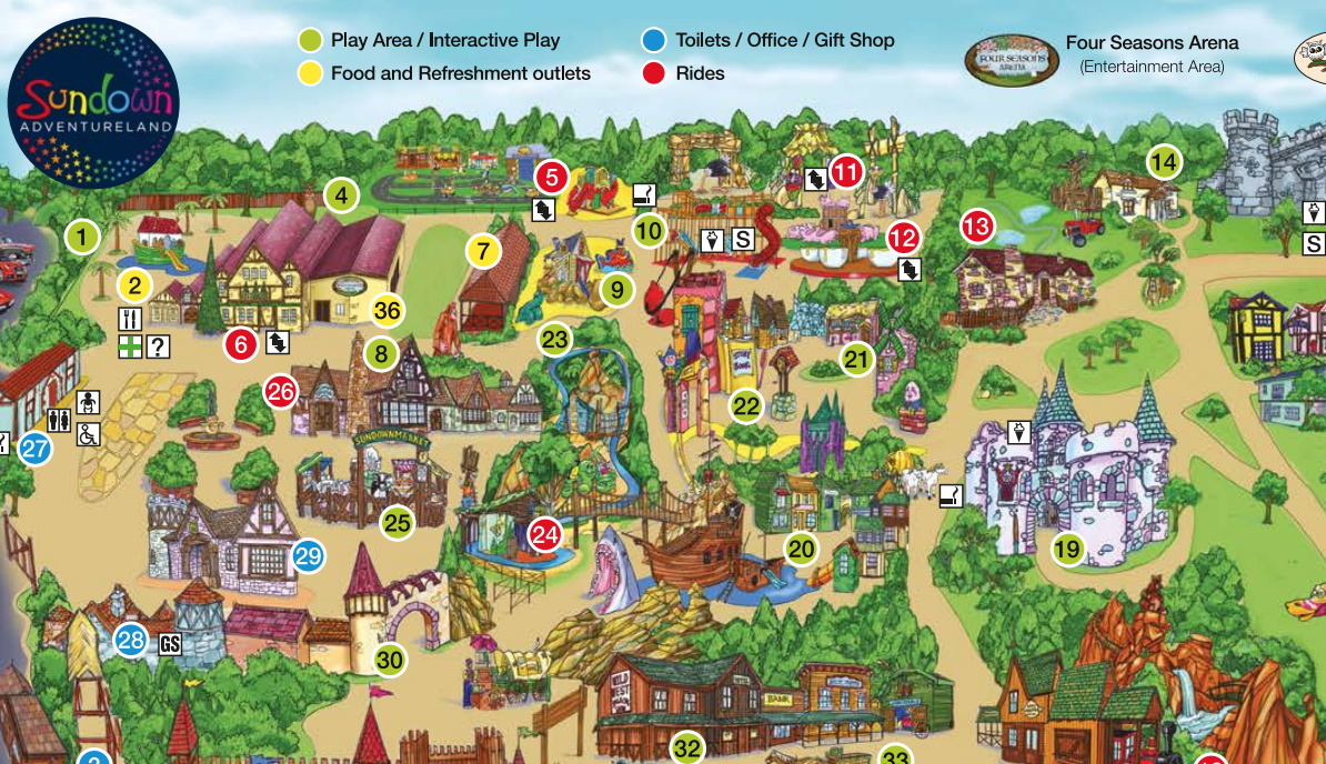 Toddler-friendly rides and attractions at Sundown Adventureland