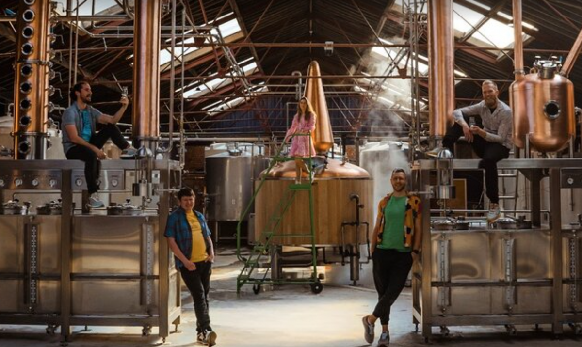 Rum distillery equipment and tasting area at DropWorks